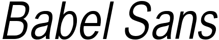 Babel Sans - 122 Kb - by Manfred Klein
