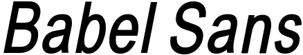 Babel Sans - 122 Kb - by Manfred Klein
