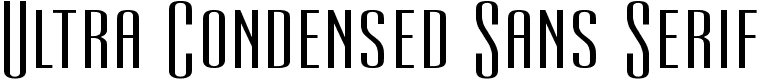 Ultra Condensed Sans Serif - 24 Kb - by Manfred Klein Ultra Condensed Sans Serif - 24 Kb - by Manfred Klein
