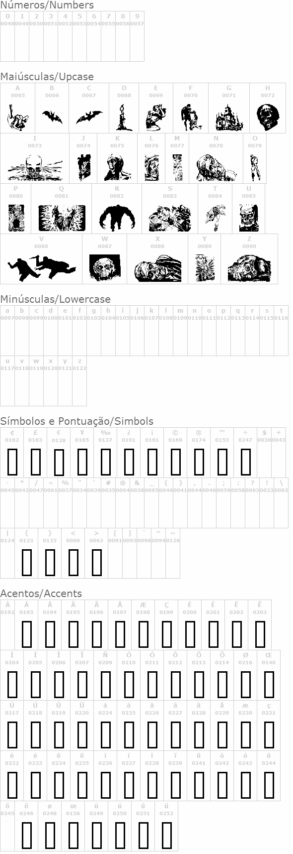 Horror Dingbats Eerie Edition