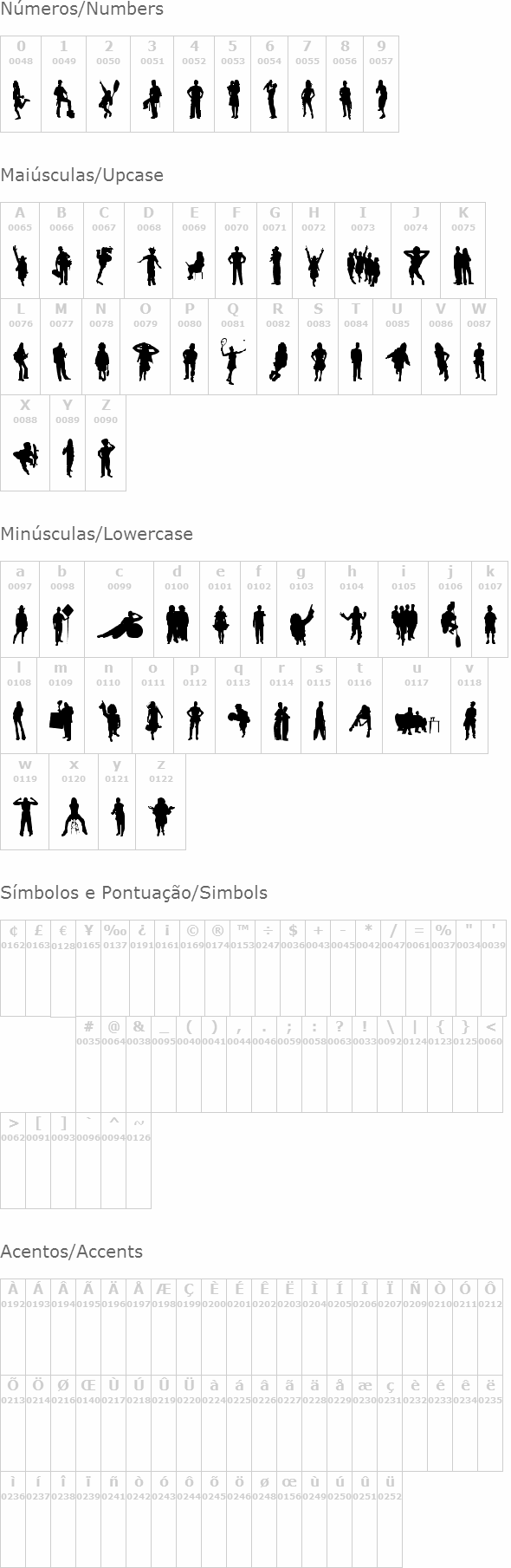 Human Silhouettes Free Six